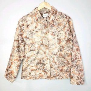 Bellessa Small Beige Print Cotton Blend Spring Jacket